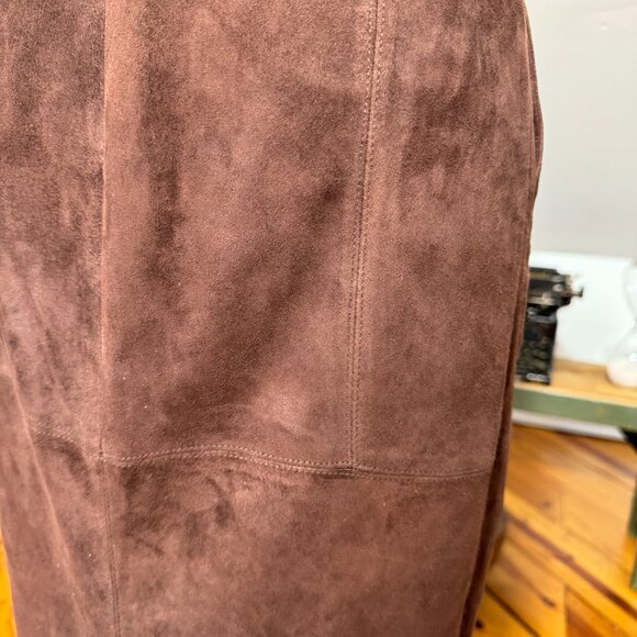 Dana Buchman Brown Suede Skirt size - Picture 4 of 9